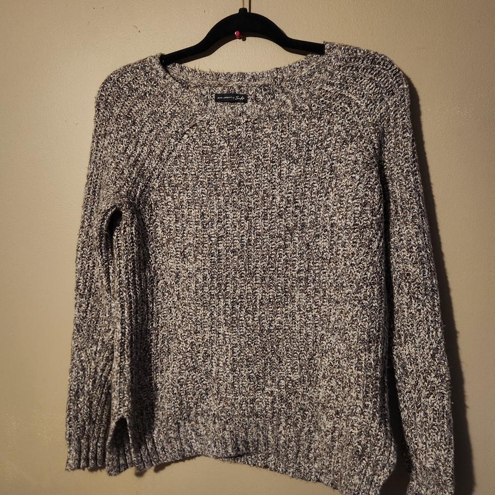 American Eagle Ahh-mazingly Soft Knit Sweater Size XS Grey